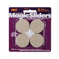 Magic Sliders Felt Self Adhesive Protective Pads Oatmeal Round 1-1/2 in. W X 1-1/2 in. L 8 pk, 8PK 63712